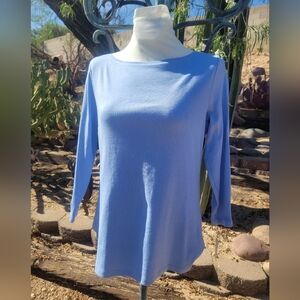 NWT Women's Talbots Blue Long Sleeve Top